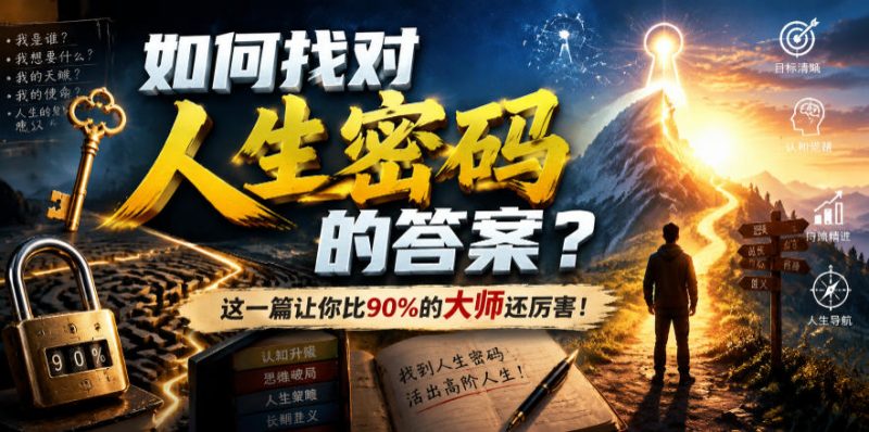 付费文章：如何找对人生密码的答案？这一篇让你比90%的大师还厉害！-玻哥网络技术工作室