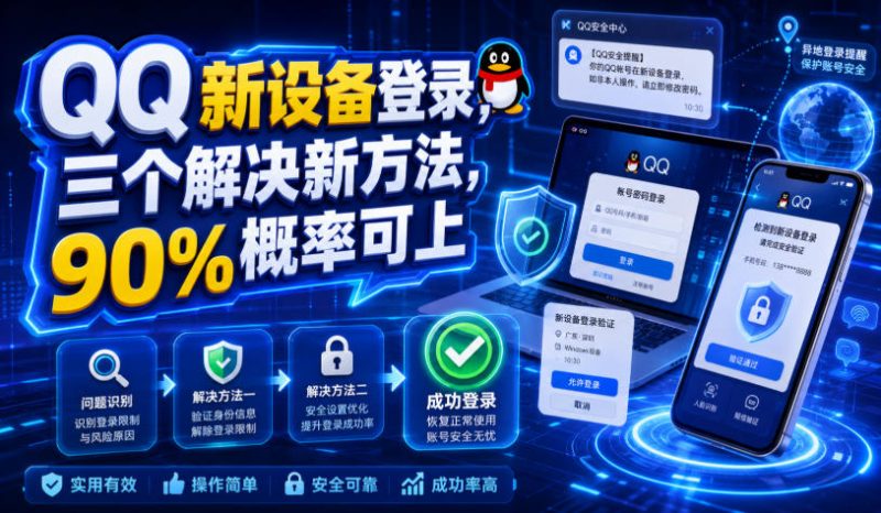 QQ新设备登录，三个解决新方法，90%概率可上-玻哥网络技术工作室