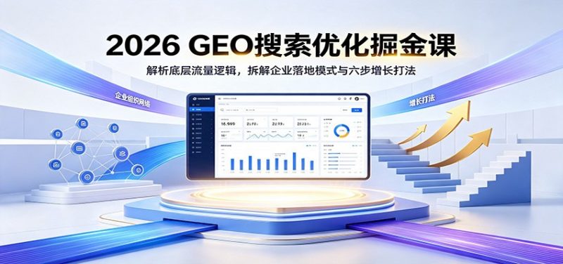2026 GEO搜索优化掘金课：解析底层流量逻辑，拆解企业落地模式与六步增长打法-玻哥网络技术工作室