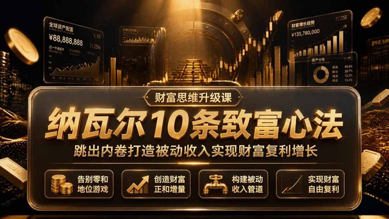 付费文章：纳瓦尔10条致富心法，跳出内卷打造被动收入实现财富复利增长-玻哥网络技术工作室