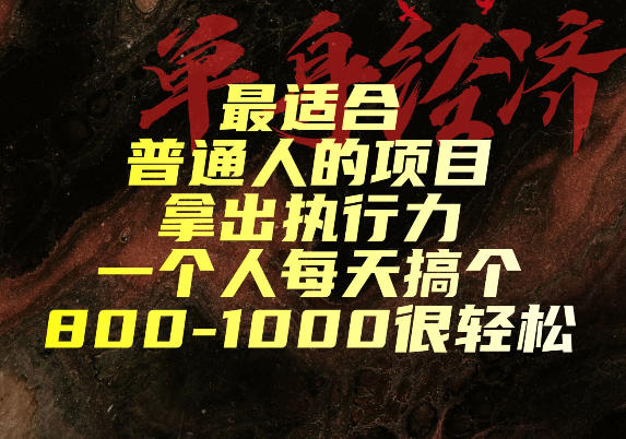 最适合普通人的项目，拿出执行力一个人每天搞个800-1k很轻松【揭秘】-玻哥网络技术工作室