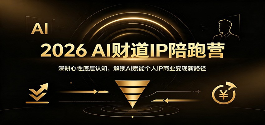 图片[1]-2026 AI财道IP陪跑营：深耕心性底层认知，解锁AI赋能个人IP商业变现新路径-玻哥网络技术工作室