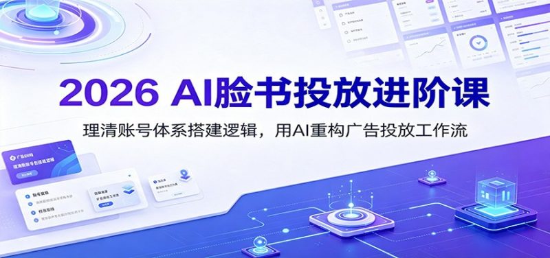 2026 AI脸书投放进阶课：理清账号体系搭建逻辑，用AI重构广告投放工作流(更新)-玻哥网络技术工作室