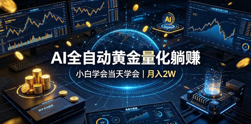 AI全自动黄金量化躺賺：小白学会当天学会，月入2W！【揭秘】-玻哥网络技术工作室