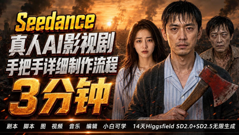 3分钟真人AI影视剧怎么做？SD 2.0手把手完整制作流程｜Higgsfield 14天SD 2.0/2.5无限生成-玻哥网络技术工作室