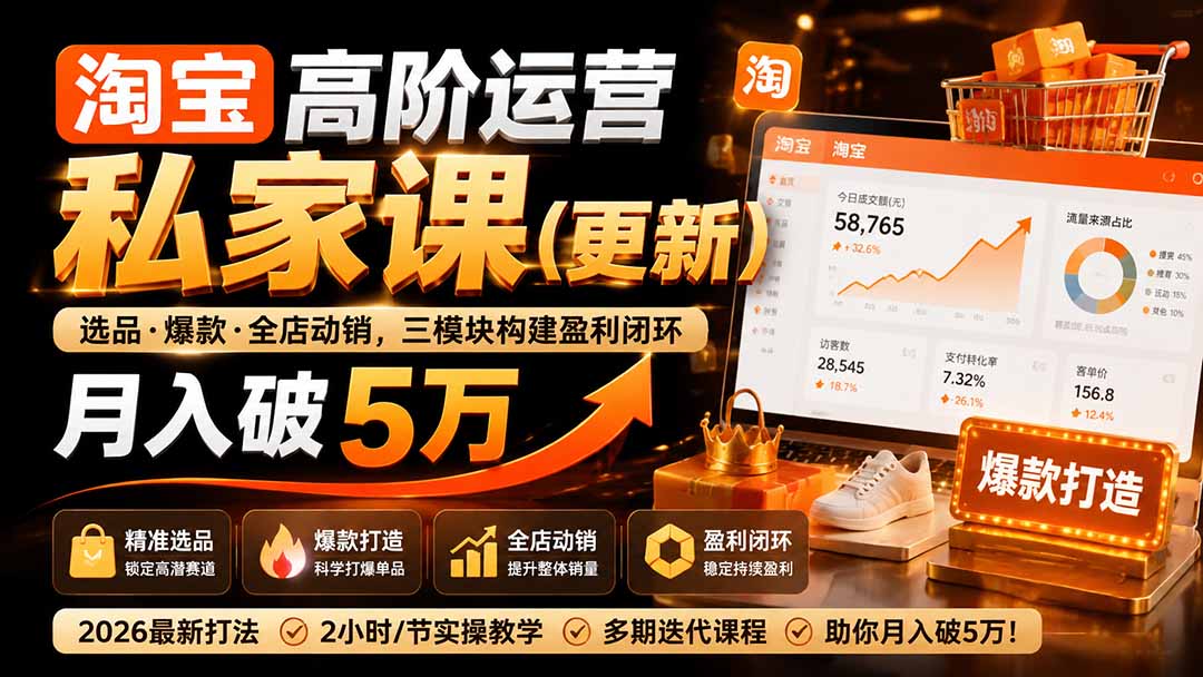图片[1]-淘宝高阶运营私家课(更新26年-玻哥网络技术工作室