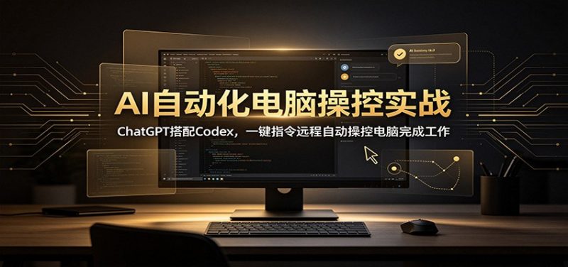 AI自动化电脑操控实战:ChatGPT搭配Codex,一键指令远程自动操控电脑完成工作-玻哥网络技术工作室