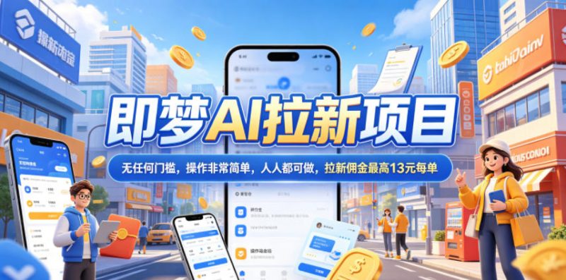 2026年即梦AI拉新项目最新玩法，无任何门槛，操作非常简单，人人都可做，拉新佣金最高13米每单(更新08月07日)-玻哥网络技术工作室