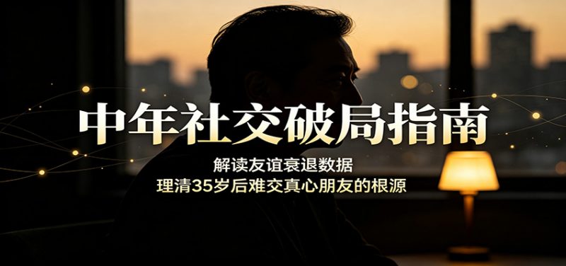 中年社交破局指南:解读友谊衰退数据,理清35岁后难交真心朋友的根源-玻哥网络技术工作室