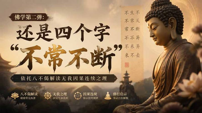 付费文章：佛学第二弹：还是四个字“不常不断”依托八不偈解读无我因果连续之理-玻哥网络技术工作室