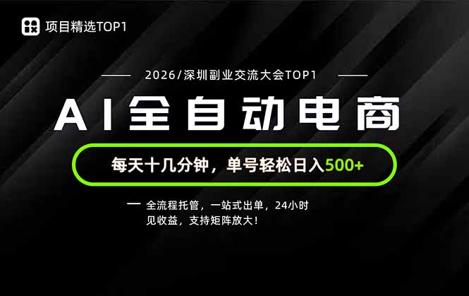 副业精选TOP1，全流程托管，24小时见收益，单号轻松日入500+-玻哥网络技术工作室