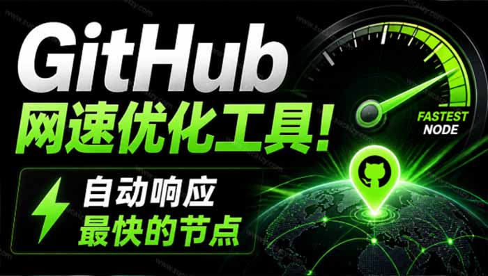 GitHub网速优化工具！让你更快速的打开Github，自动响应最快的节点，轻量级开源工具， Ghips-玻哥网络技术工作室