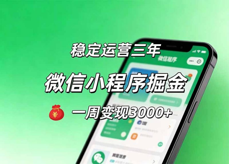 月收益稳定1W+的微信小程序，前期积累客户，后期躺平养老，小白轻松上手-玻哥网络技术工作室