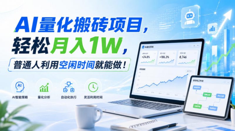 AI量化搬砖项目，轻松月入1W，新手小白也能直接入局！-玻哥网络技术工作室