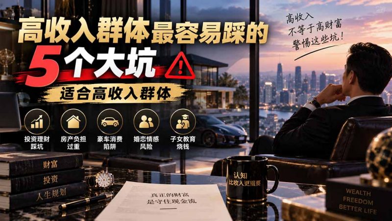 付费文章：高收入群体最容易踩的5个大坑，适合高收入群体-玻哥网络技术工作室