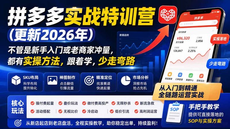 拼多多实战特训营(更新0911-玻哥网络技术工作室