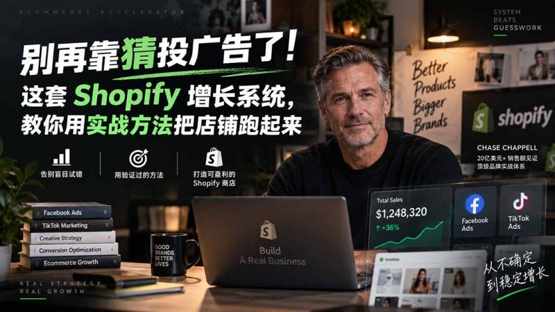 别再靠猜投广告了！这套 Shopify 增长系统，教你用实战方法把店铺跑起来【原创双语字幕】-玻哥网络技术工作室
