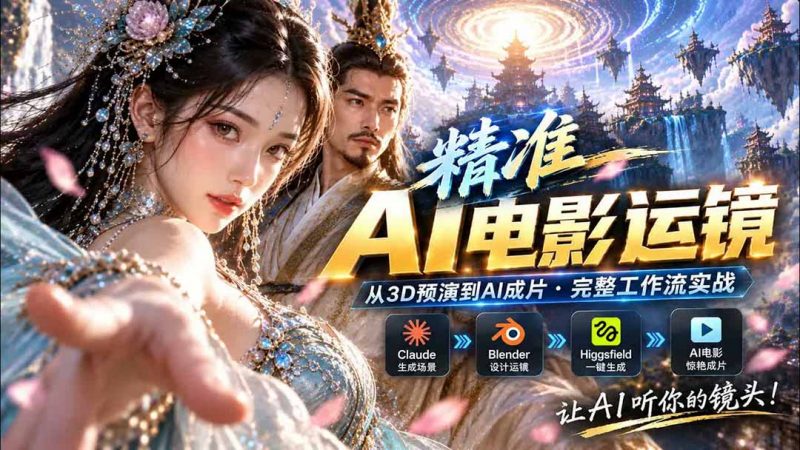 AI视频终于能精准运镜了！Claude + Blender + Higgsfield 免费插件实测-玻哥网络技术工作室