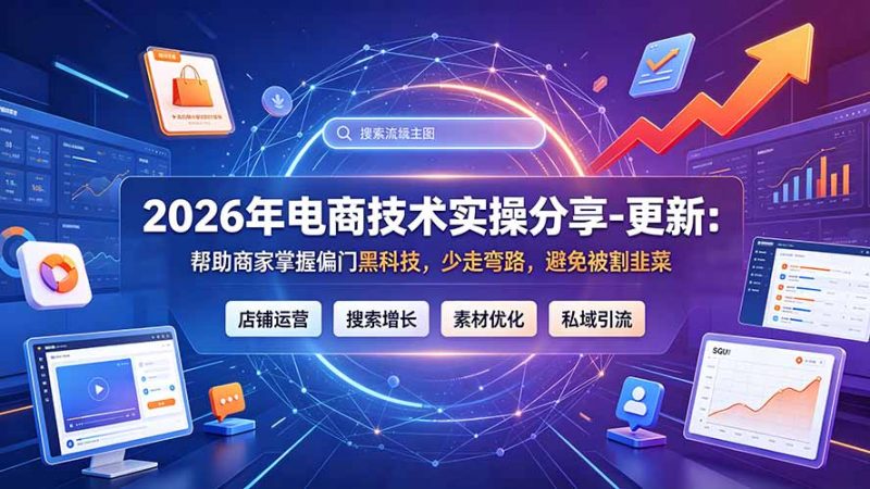 2026年电商技术实操分享-更新9月：帮助商家掌握偏门黑科技，少走弯路，避免被割韭菜-玻哥网络技术工作室