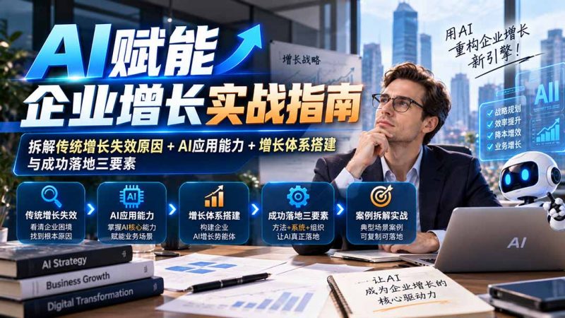 【无水印】AI赋能企业增长实战指南：拆解传统增长失效原因+AI应用能力+增长体系搭建与成功落地三要素-玻哥网络技术工作室