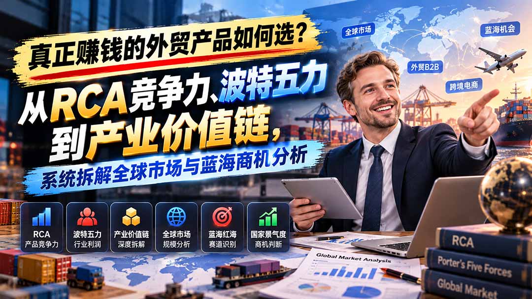 图片[2]-真正赚钱的外贸B2B产品如何选？从RCA竞争力、波特五力到产业价值链，系统拆解全球市场与蓝海商机分析-玻哥网络技术工作室